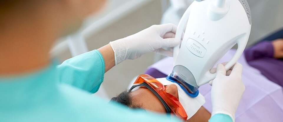 patient & philips zoom led whitening system
