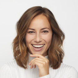 Woman smiling close-up