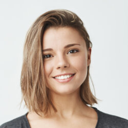 Girl smiling close up