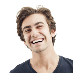 Man smiling close up